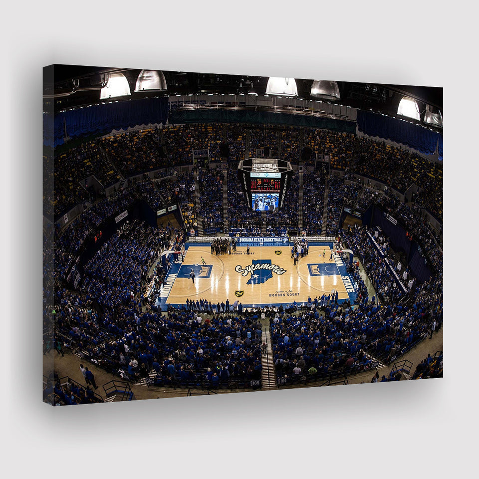 Indiana State Sycamores Wall Art Hulman Center Stadium Canvas Prints,Sport Stadium Art Prints, Fan Gift, Wall Decor