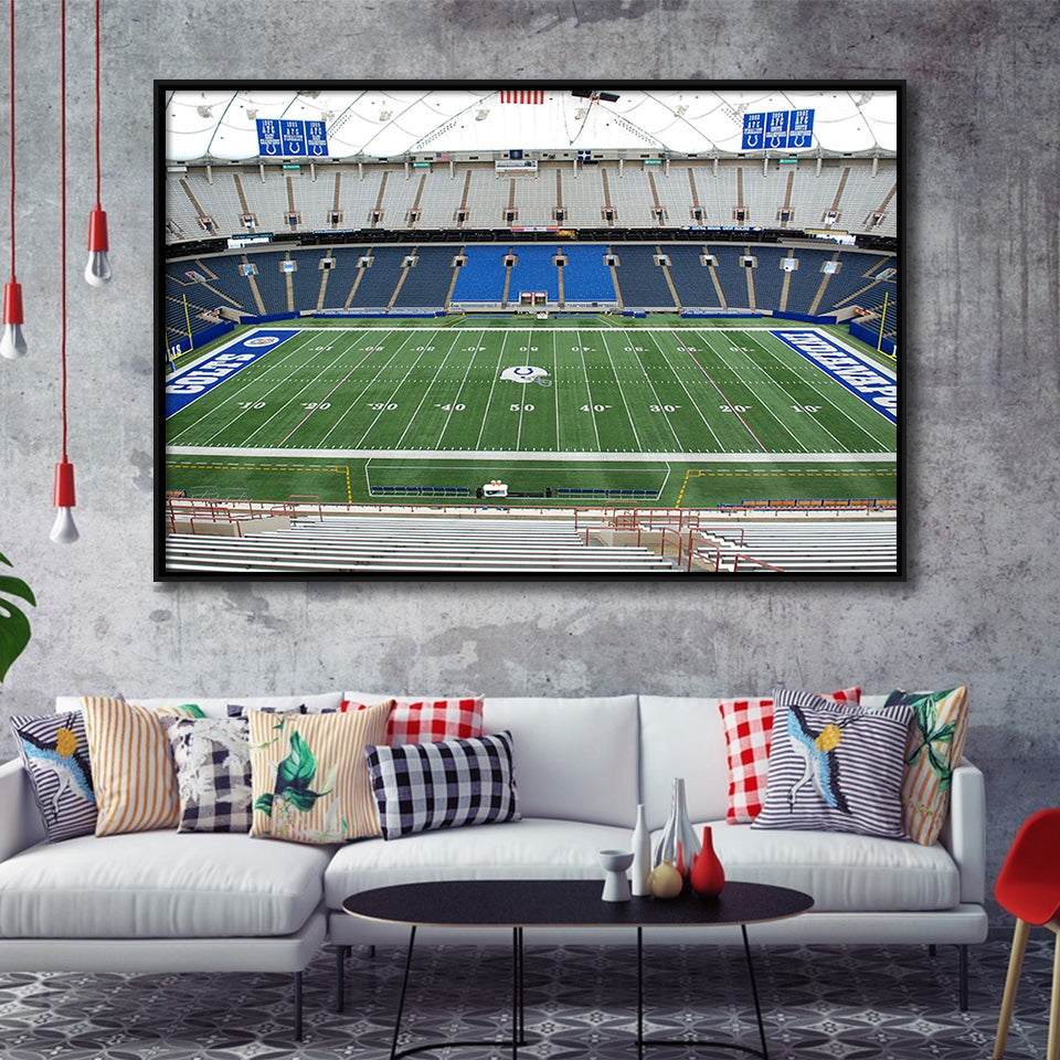 Indianapolis Stadium Framed Canvas Prints Lucas Oil Stadium Wall Art American,Sport Stadium Art Prints, Fan Gift