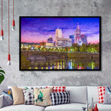 Indianapolis Cityscape Framed Art Prints Wall Decor - Painting Prints, Framed Picture, Home Decor