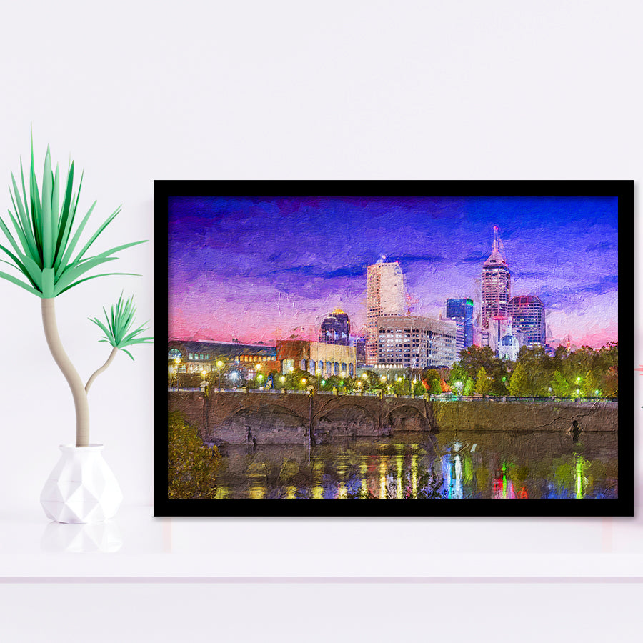 Indianapolis Cityscape Framed Art Prints Wall Decor - Painting Prints, Framed Picture, Home Decor