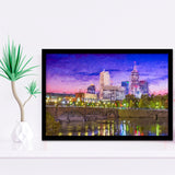 Indianapolis Cityscape Framed Art Prints Wall Decor - Painting Prints, Framed Picture, Home Decor