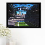 Indianapolis Colts Wall Art Lucas Oil Stadium Framed Canvas Prints,Sport Stadium Art Prints, Fan Gift