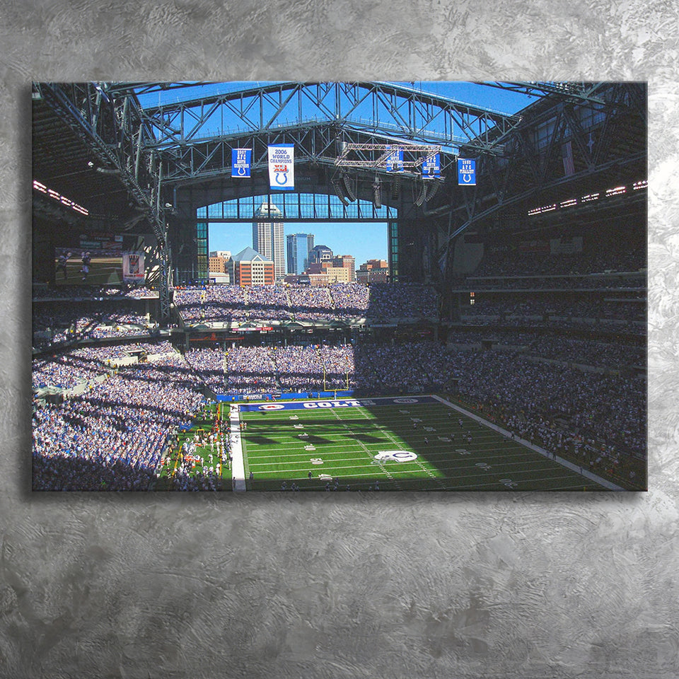 Indianapolis Colts Wall Art Lucas Oil Stadium Canvas Prints,Sport Stadium Art Prints, Fan Gift, Wall Decor
