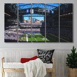 Indianapolis Colts Wall Art Lucas Oil Stadium Canvas Prints,Multi Panels B,Sport Stadium Art Prints, Fan Gift
