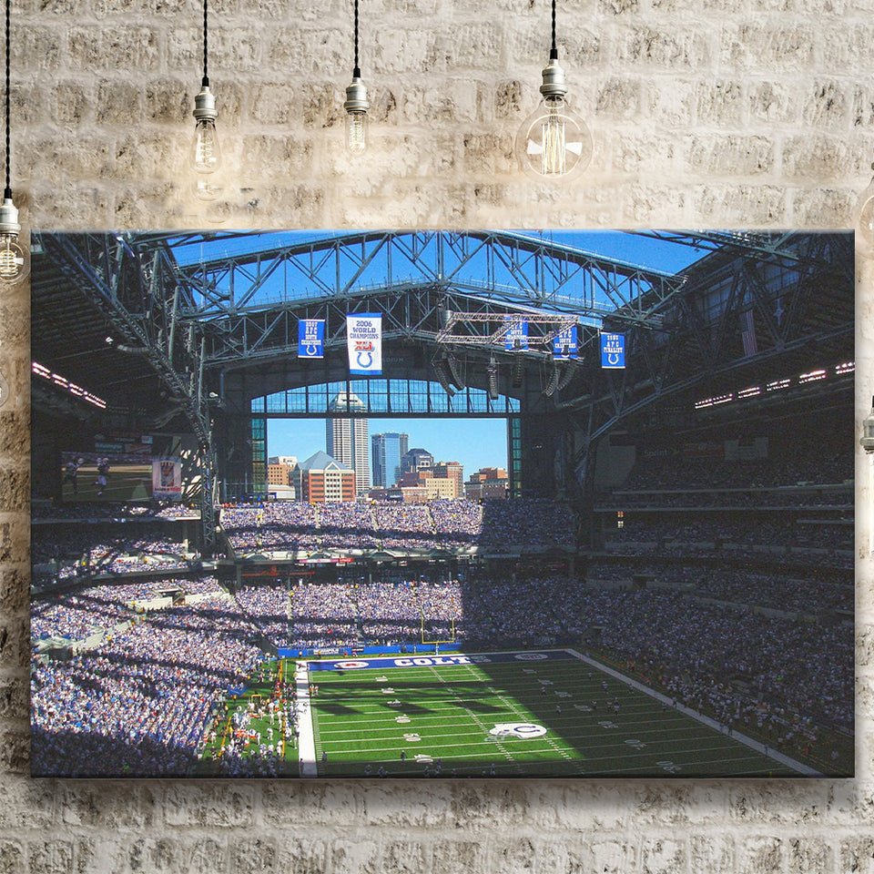 Indianapolis Colts Wall Art Lucas Oil Stadium Canvas Prints,Sport Stadium Art Prints, Fan Gift, Wall Decor
