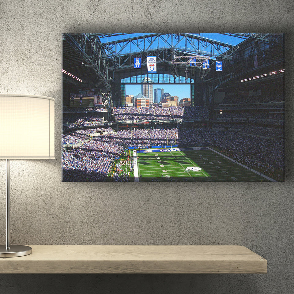 Indianapolis Colts Wall Art Lucas Oil Stadium Canvas Prints,Sport Stadium Art Prints, Fan Gift, Wall Decor