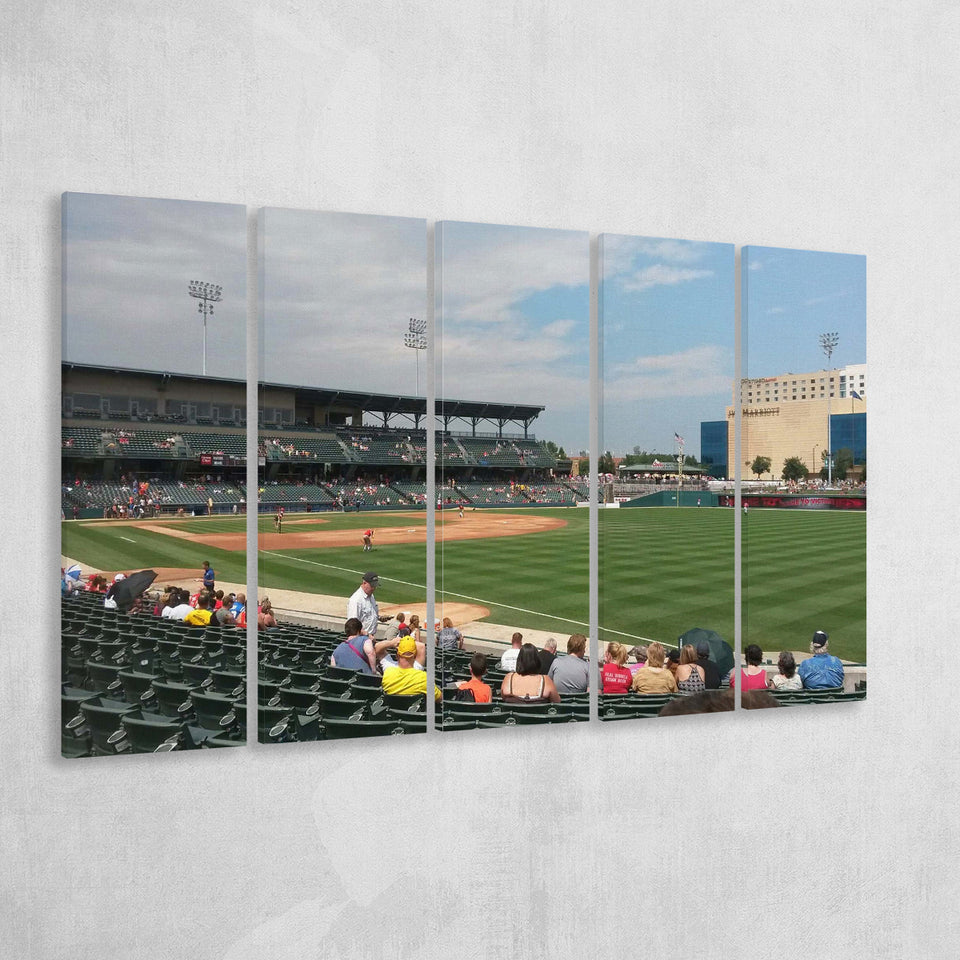Indianapolis Indians Wall Art Victory Field Stadium Canvas Prints Baseball,Multi Panels B,Sport Stadium Art Prints, Fan Gift