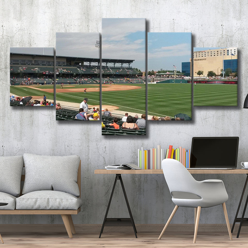 Indianapolis Indians Wall Art Victory Field Stadium Canvas Prints Baseball,Multi Panels,Sport Stadium Art Prints, Fan Gift