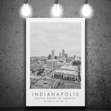 Indianapolis Usa Black And White Art Canvas Prints Wall Art Home Decor
