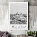 Indianapolis Usa Black And White Art Canvas Prints Wall Art Home Decor