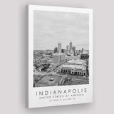 Indianapolis Usa Black And White Art Canvas Prints Wall Art Home Decor