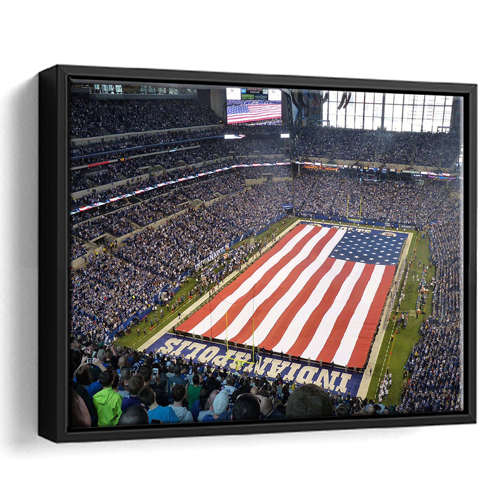 Indianapolis Wall Art Lucas Oil Stadium Framed Canvas Prints American,Sport Stadium Art Prints, Fan Gift