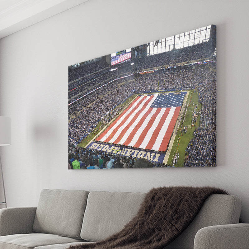 Indianapolis Wall Art Lucas Oil Stadium Canvas Prints American,Sport Stadium Art Prints, Fan Gift, Wall Decor
