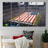 Indianapolis Wall Art Lucas Oil Stadium Canvas Prints American,Multi Panels B,Sport Stadium Art Prints, Fan Gift