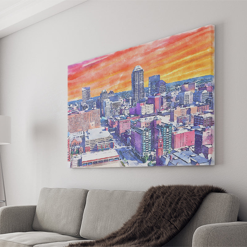 Indianapolis Watercolor Indianapolis Indiana, Sport Art Prints Fan Gift, Canvas Prints Wall Art Decor