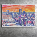 Indianapolis Watercolor Indianapolis Indiana, Sport Art Prints Fan Gift, Canvas Prints Wall Art Decor