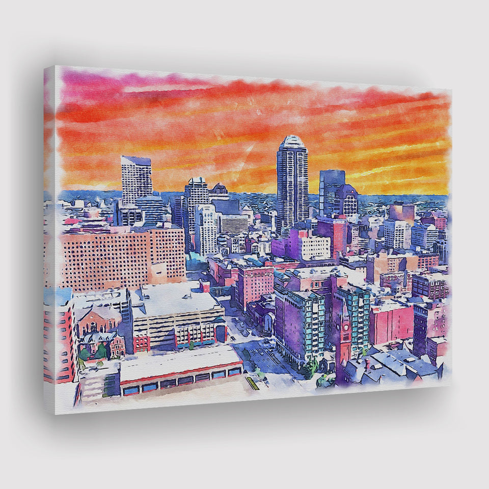 Indianapolis Watercolor Indianapolis Indiana, Sport Art Prints Fan Gift, Canvas Prints Wall Art Decor