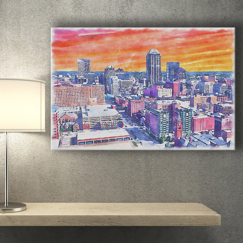 Indianapolis Watercolor Indianapolis Indiana, Sport Art Prints Fan Gift, Canvas Prints Wall Art Decor