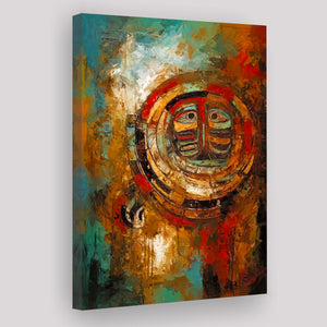 Indigenous Themed Abstract   Modern Wall Art Canvas Prints Wall Art, Home Living Room Decor, Large Canvas