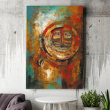 Indigenous Themed Abstract   Modern Wall Art Canvas Prints Wall Art, Home Living Room Decor, Large Canvas