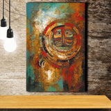 Indigenous Themed Abstract   Modern Wall Art Canvas Prints Wall Art, Home Living Room Decor, Large Canvas