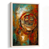 Indigenous Themed Abstract   Modern Wall Art Framed Canvas Prints Wall Art, Floating Frame, Large Canvas Home Decor