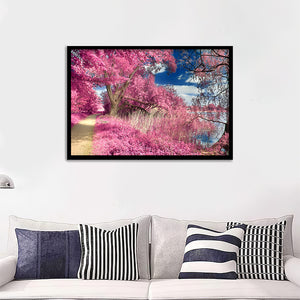 Infrared Landscape With Trees And Grass Framed Wall Art - Framed Prints, Art Prints, Print for Sale, Painting Prints
