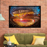 Inside Beijing Olympic Stadium, Stadium Canvas, Sport Art, Gift for him, Framed Art Prints Wall Art Decor, Framed Picture