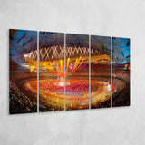 Inside Beijing Olympic Stadium, Stadium Canvas, Sport Art, Gift for him, Multi Panels B, Canvas Prints Wall Art Decor