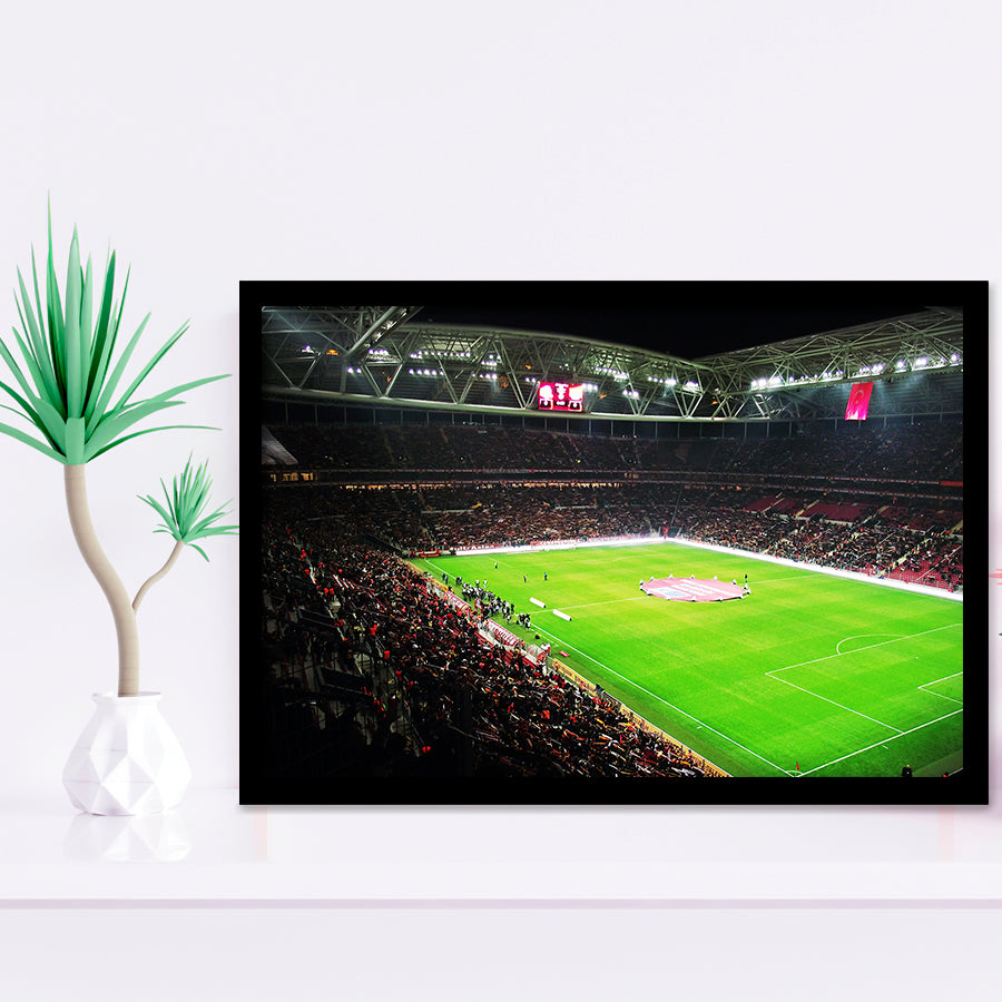 Inside Türk Telekom Arena, Stadium Canvas, Sport Art, Gift for him, Framed Art Prints Wall Art Decor, Framed Picture