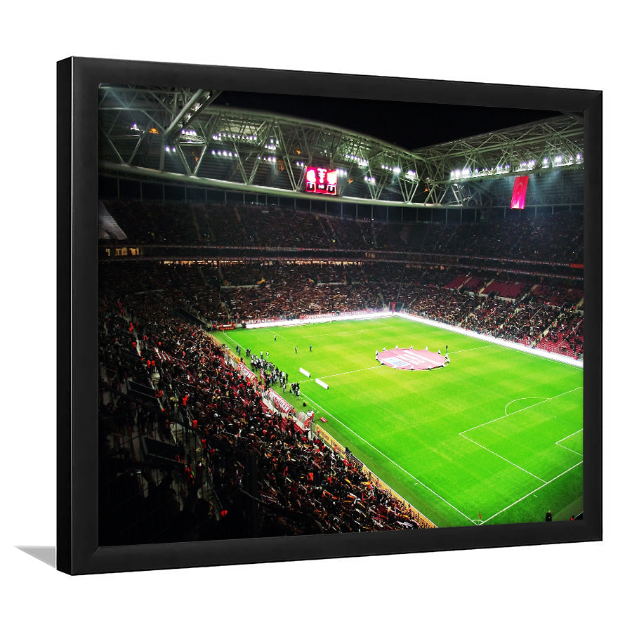 Inside Türk Telekom Arena, Stadium Canvas, Sport Art, Gift for him, Framed Art Prints Wall Art Decor, Framed Picture