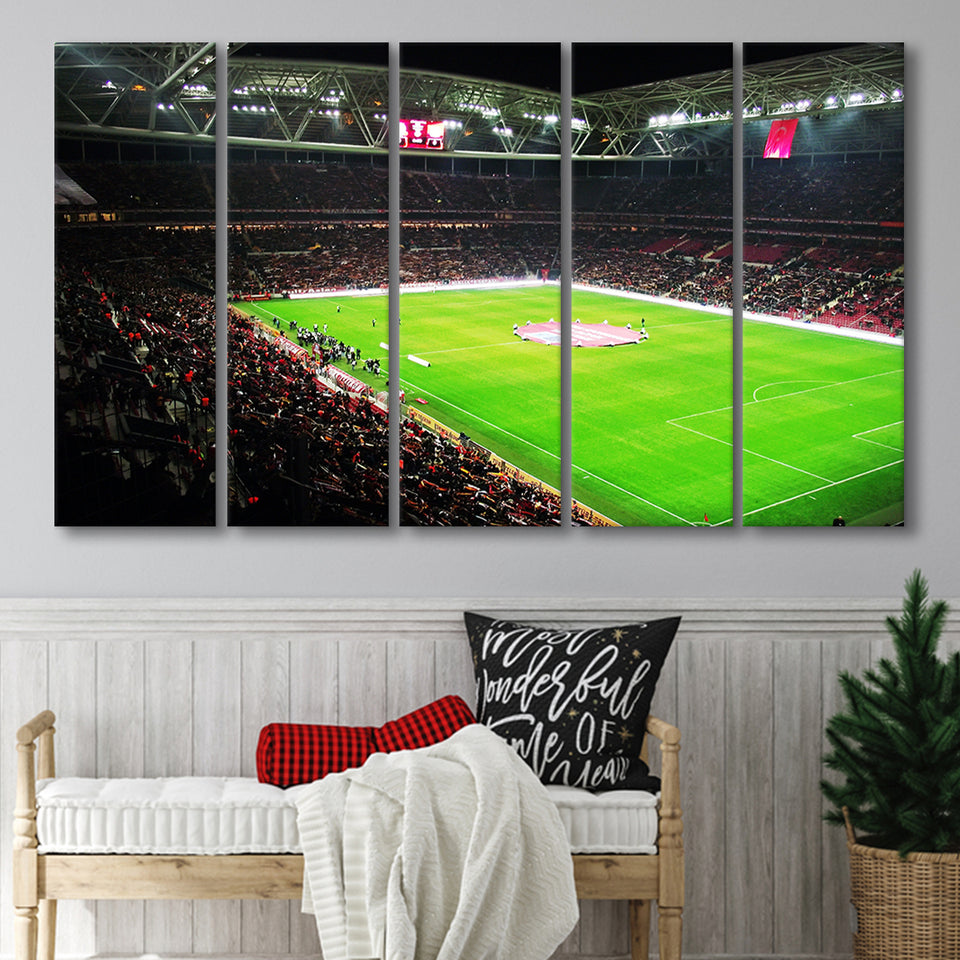 Inside Türk Telekom Arena, Stadium Canvas, Sport Art, Gift for him, Multi Panels B, Canvas Prints Wall Art Decor
