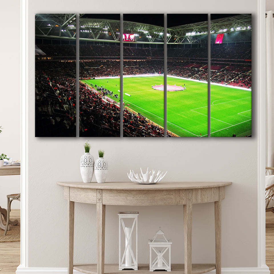 Inside Türk Telekom Arena, Stadium Canvas, Sport Art, Gift for him, Multi Panels B, Canvas Prints Wall Art Decor