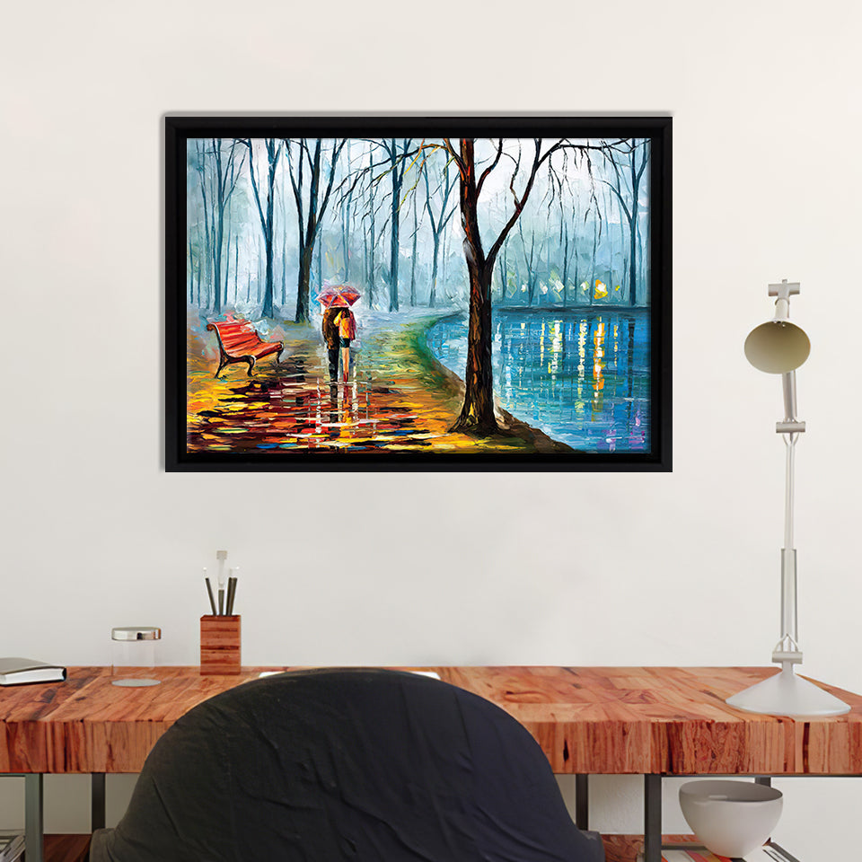 Inside The Rain Canvas Wall Art - Canvas Print, Framed Canvas, Painting Canvas