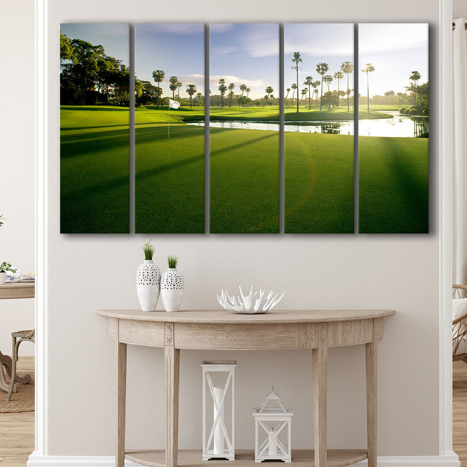Intercontinental Sanctuary Cove Golf Resorts Of The World, 5 Panels Extra Large Canvas Prints Wall Art Decor