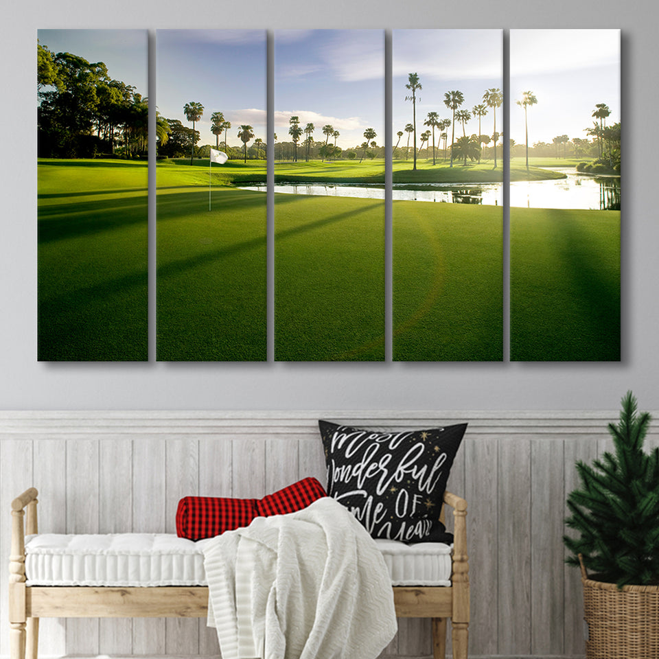 Intercontinental Sanctuary Cove Golf Resorts Of The World, 5 Panels Extra Large Canvas Prints Wall Art Decor