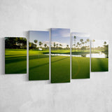 Intercontinental Sanctuary Cove Golf Resorts Of The World, Golf Art Print, 5 Panels Canvas Prints Wall Art Decor