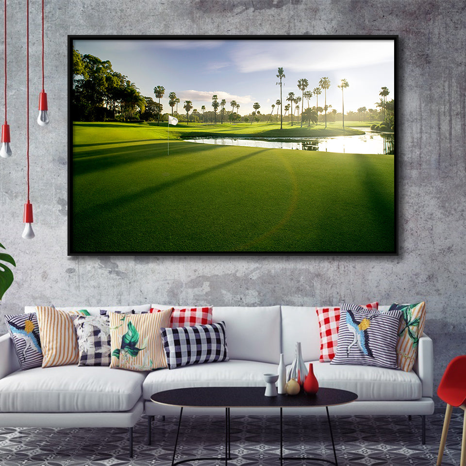 Intercontinental Sanctuary Cove Golf Resorts Of The World, Golf Art Print, Framed Canvas Prints Wall Art Decor, Floating Frame