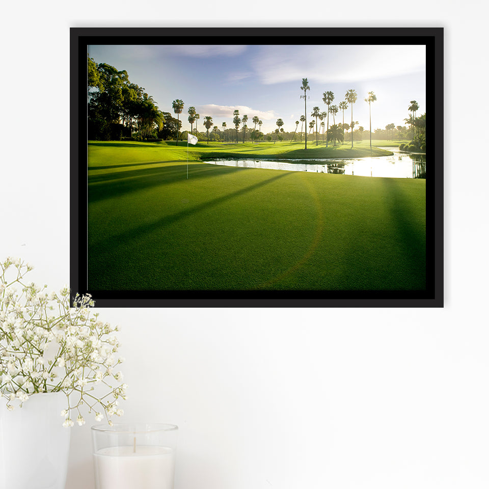 Intercontinental Sanctuary Cove Golf Resorts Of The World, Golf Art Print, Framed Canvas Prints Wall Art Decor, Floating Frame
