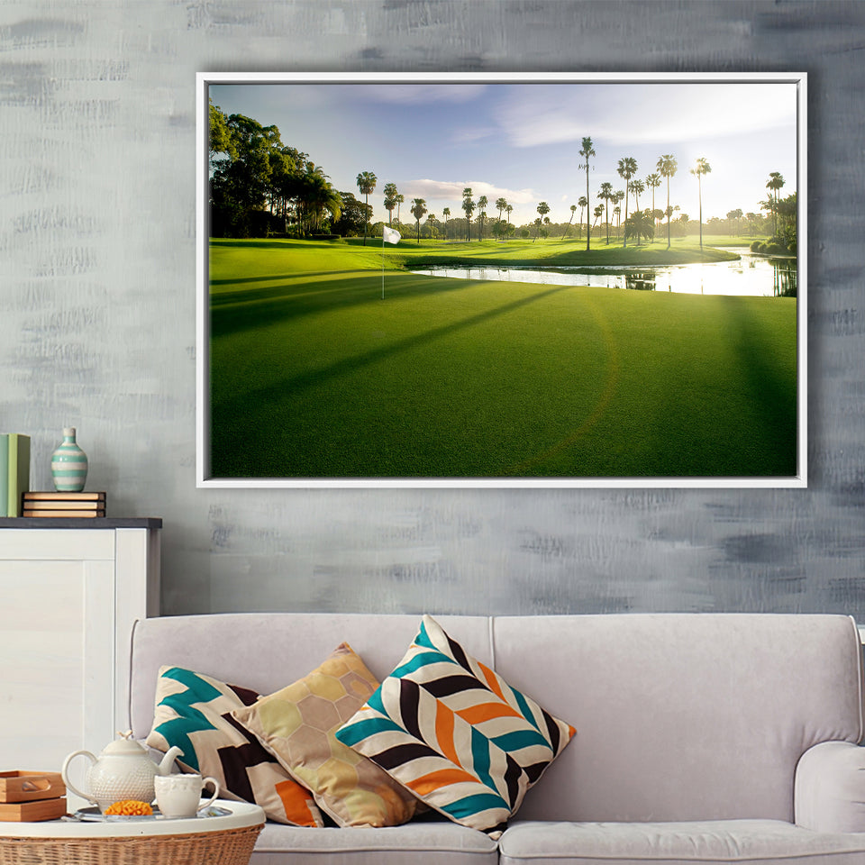 Intercontinental Sanctuary Cove Golf Resorts Of The World, Golf Art Print, Framed Canvas Prints Wall Art Decor, Floating Frame