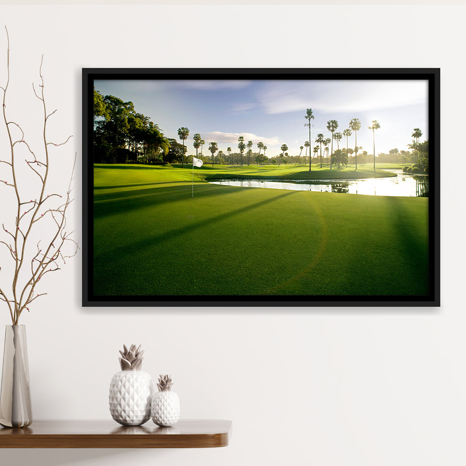 Intercontinental Sanctuary Cove Golf Resorts Of The World, Golf Art Print, Framed Canvas Prints Wall Art Decor, Floating Frame