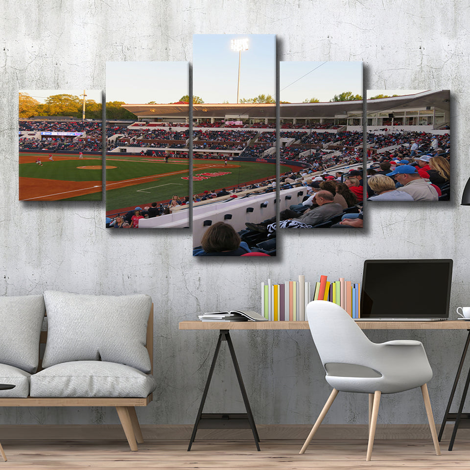 Interior of Swayze Field, Stadium Canvas, Sport Art, Large Canvas, Multi Panels, Canvas Prints Wall Art Decor