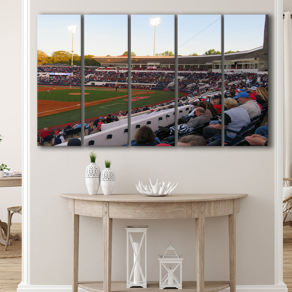 Interior of Swayze Field, Stadium Canvas, Sport Art, Gift for him, Multi Panels B, Canvas Prints Wall Art Decor