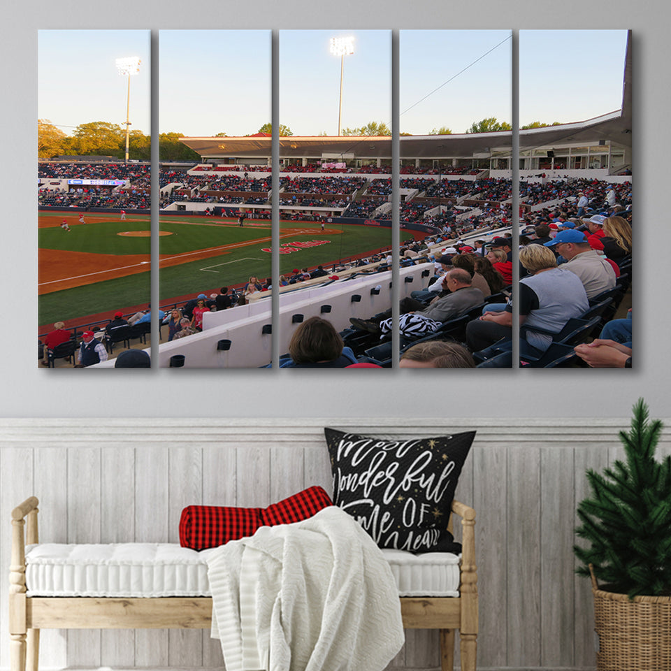 Interior of Swayze Field, Stadium Canvas, Sport Art, Gift for him, Multi Panels B, Canvas Prints Wall Art Decor