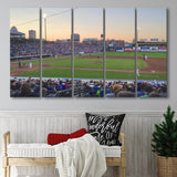 Iowa Cubs Wall Art Principal Park Stadium Canvas Prints Baseball,Multi Panels B,Sport Stadium Art Prints, Fan Gift