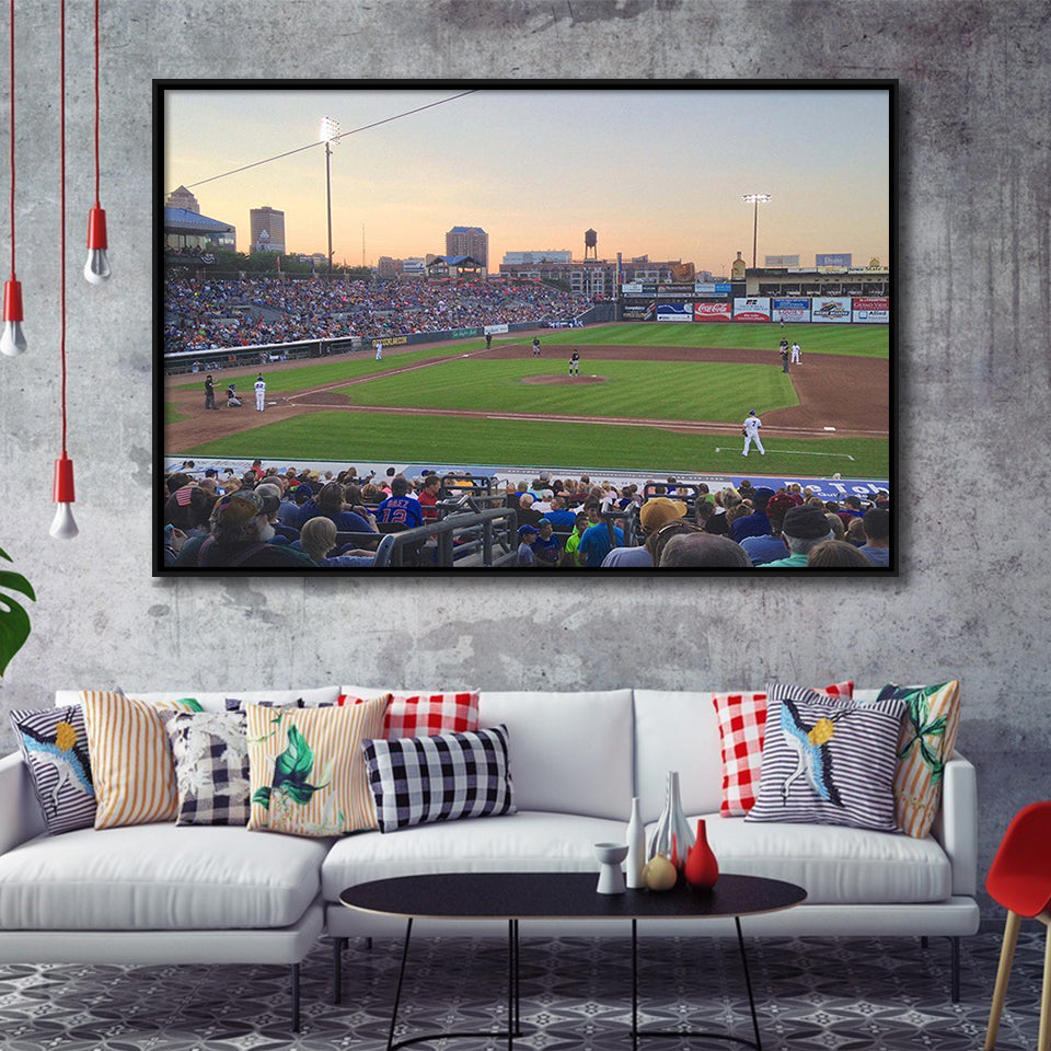 Iowa Cubs Wall Art Principal Park Stadium Framed Canvas Prints Baseball,Sport Stadium Art Prints, Fan Gift
