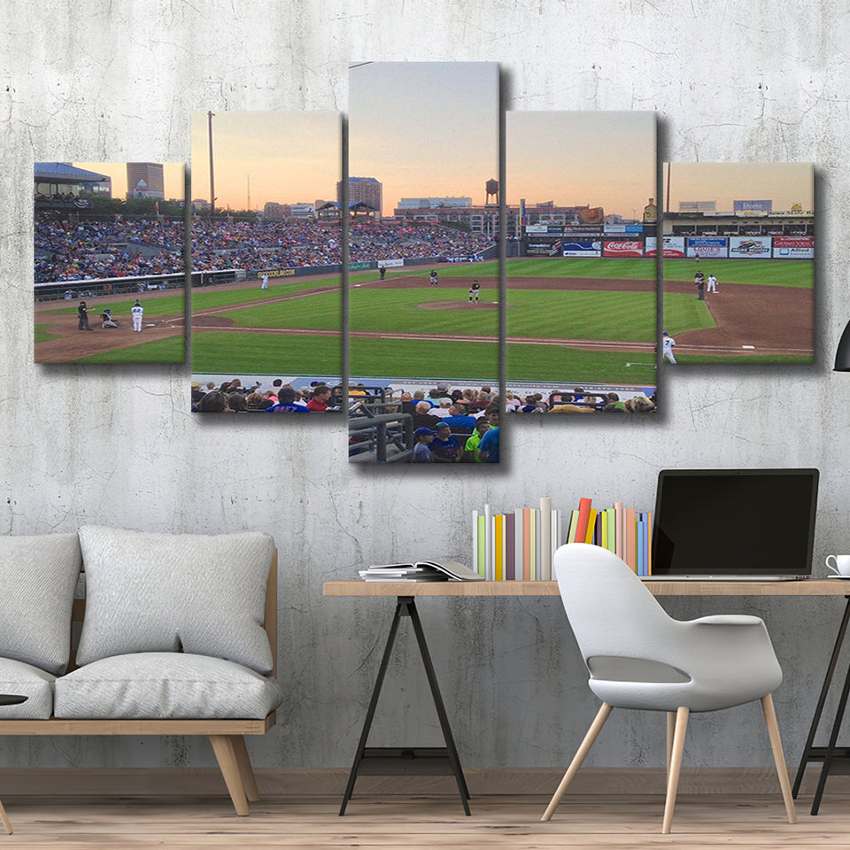 Iowa Cubs Wall Art Principal Park Stadium Canvas Prints Baseball,Multi Panels,Sport Stadium Art Prints, Fan Gift