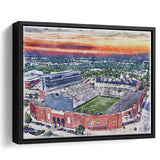 Iowa Hawkeyes Kinnick Stadium Watercolor, Sport Art Prints Fan Gift, Framed Canvas Prints Wall Art Decor
