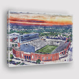 Iowa Hawkeyes Kinnick Stadium Watercolor, Sport Art Prints Fan Gift, Canvas Prints Wall Art Decor