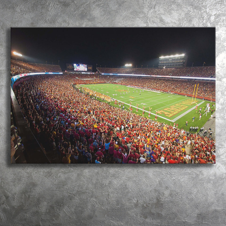 Iowa State Cyclones Stadium Canvas Prints Stadium Jack Trice Stadium Wall,Sport Stadium Art Prints, Fan Gift, Wall Decor